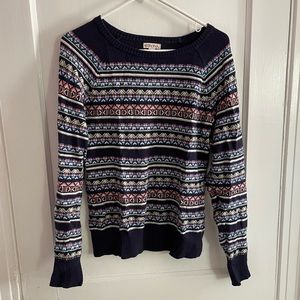 Merona blue Aztec print sweater.